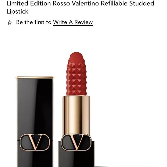 Valentino Rosso Matte Lipstick with Gold Cap - Picture 4 of 5